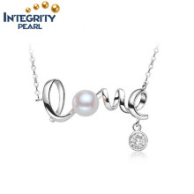 Freshwater Pearl Pendant Jewelry Romantic Forever Love AAA Button Genuine Pearl Pendant